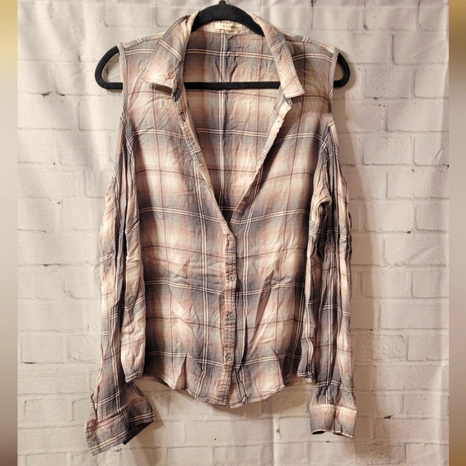 Cold Shoulder Button-Down